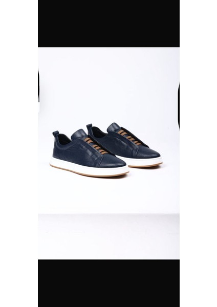 Lacivert Deri Greyybull Shoes Spor Ayakkabı