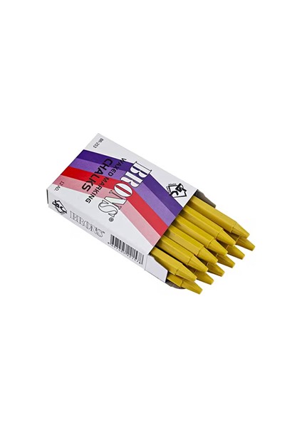 Brons Yağlı Tebeşir Sarı BR-253 12"li