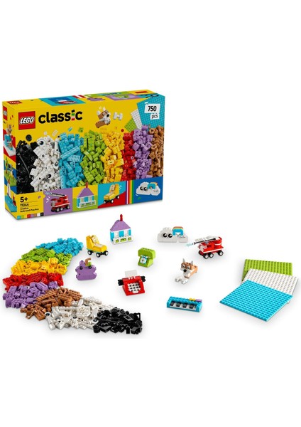 Classic Yaratıcı Yapım ve Oyun Kutusu 11044 - 5 Yaş ve Üzeri Kız ve Erkek Çocuklar Için Renkli Yapılabilir Oyuncak Seti, Doğum Günü Hediyesi Fikri (750 Parça)