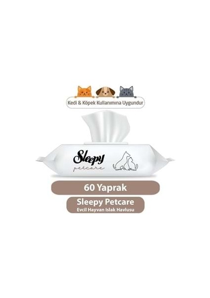 Sleepy Petcare Evcil Hayvan Islak Havlusu 60"lı