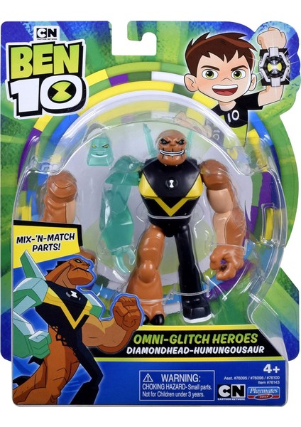 10 Aksiyon Figürleri - Omni-Glitch Heroes Diamondhead-Hunmungousaur