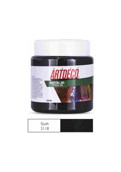 Artdeco 220 ml Kristal Jel Ahşap Boya Siyah 2118