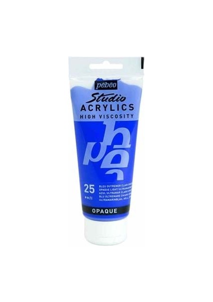 Pebeo 100 ml Akrilik Boya Yüksek Yoğunluklu Ultramarin Mavi 25
