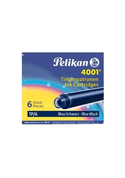 Pelikan Kartuş Siyah 6 Lı 4001