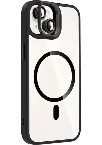Apple iPhone 14 Remim Lensli Magsafe Standlı Kapak - Siyah fiyatları