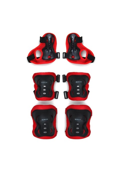 Delta Koruyucu Set Medium Kırmızı-Siyah PRT78