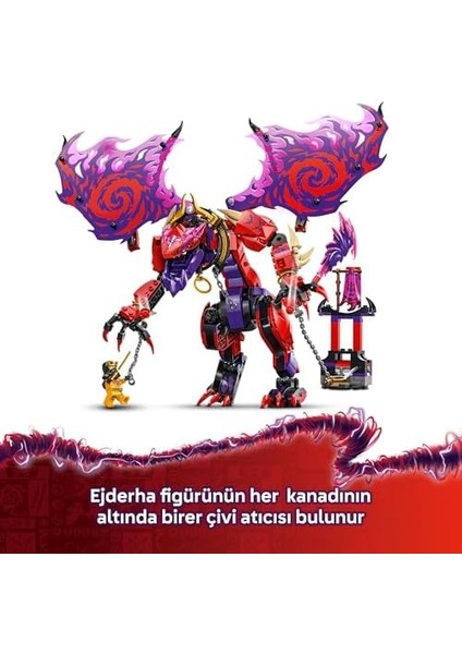 Thunderfang Kaos Ejderhası 71832-8 Yaş ve Üzeri Kız ve Erkek Çocukları Için 6 Ninja Minifigürü Içeren Yaratıcı Oyuncak Yapım Seti, Çocuklar Için Doğum Günü Hediyesi Fikri (668 Parça) modelleri