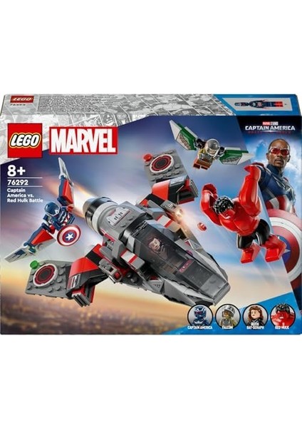 | Kaptan Amerika ile Red Hulk Savaşı 76292 7 Yaş ve Üzeri Süper Kahraman Seven Çocuklar Için Inşa Edilebilen Süper Kahraman Jeti Içeren Yaratıcı Oyuncak Yapım Seti (223 Parça) modelleri