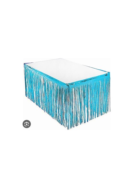 Nedi 75X275 cm Funko Saçak Masa Süsü Mavi 275B