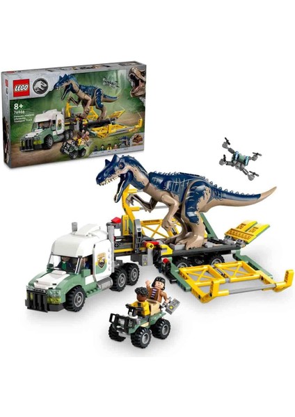 Jurassic World Dinozor Görevleri: Allosaurus Taşıma Kamyonu 76966 - 8 Yaş ve Üzeri Çocuklar Için Yaratıcı Oyuncak Yapım Seti (588 Parça)