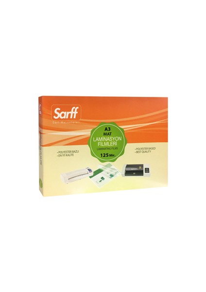 Sarff 97X137MM 125MIC Laminasyon Filmi 100 Lü 15309014