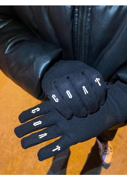 Siyah Eldiven Termal Kumaş Reflektörlü Motor Kış Scooter Bisiklet Drill fiyatları