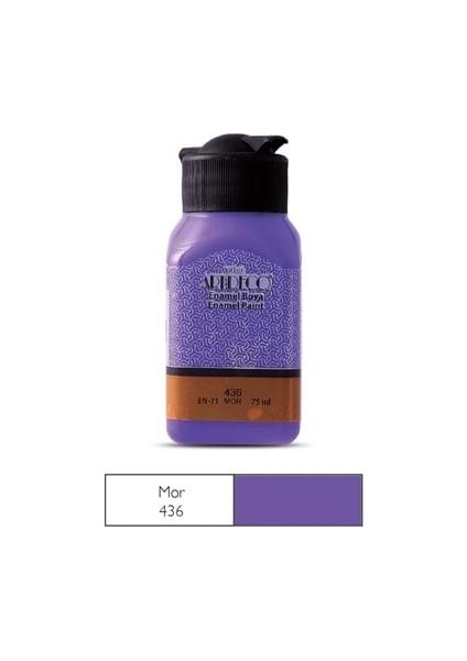 Artdeco Enamel 75 ml Cam ve Seramik Boyası Mor 436 En-71