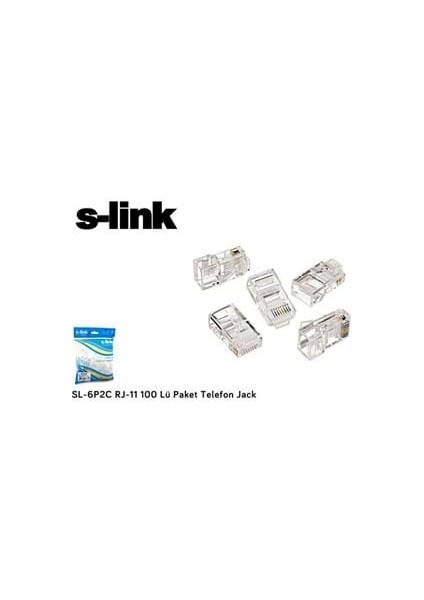 S-Link SL-6P2C RJ11 Telefon Jack 100 Lü