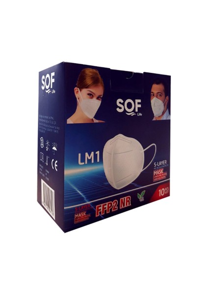 Sof Lıne N95 10 Lu Maske EN14683+AC:2019