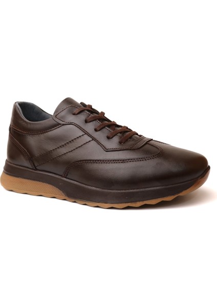Kahve Hafif Poli Taban Deri Erkek Spor Ayakkabı