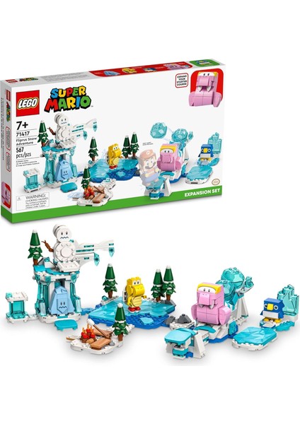 Super Mario™ Fliprus Kar Macerası Ek Macera Seti 71417-7 Yaş ve Üzeri Çocuklar Için Koleksiyonluk Yaratıcı Oyuncak Yapım Seti (567 Parça)