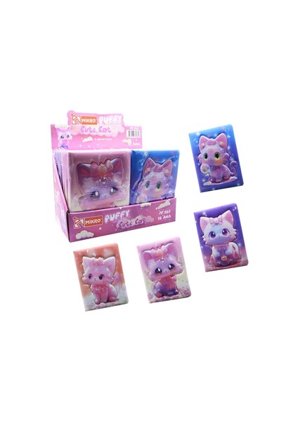 Mikro 13X18 Puffy Not Defteri 96 Yp Cute Cat PF-120