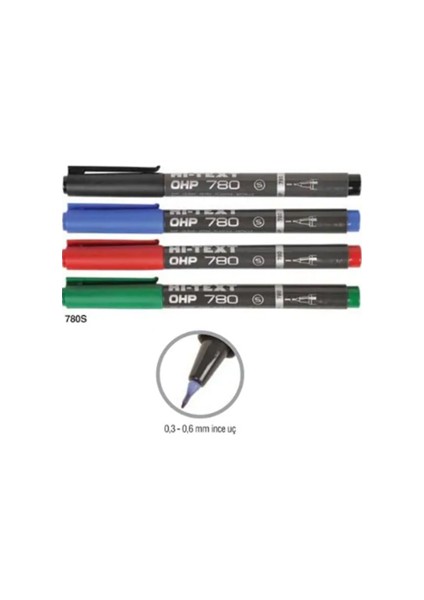 Hi-Text Permanent Kalem (S) Yeşil OHP780