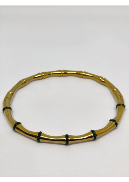 Yeşil Taş Bambu Kelepçe