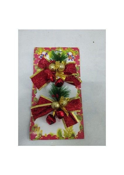 Nedi Yılbaşı Ağaç Süsü Fiyonklu Zilli Çan Süslü 10663