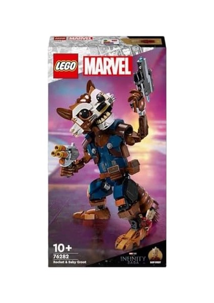| Rocket ve Bebek Groot 76282 - 10 Yaş ve Üzeri Süper Kahraman Seven Kız ve Erkek Çocukları Için Rakun Minifigürü Içeren Yaratıcı Oyuncak Yapım Seti, Doğum Günü Hediyesi Fikri (566 Parça) fiyatları