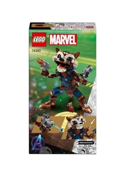 | Rocket ve Bebek Groot 76282 - 10 Yaş ve Üzeri Süper Kahraman Seven Kız ve Erkek Çocukları Için Rakun Minifigürü Içeren Yaratıcı Oyuncak Yapım Seti, Doğum Günü Hediyesi Fikri (566 Parça) modelleri