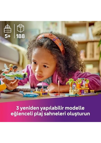 Friends Yaratıcı Plaj ve Seyahat Bavulu 42672-5 Yaş ve Üzeri Çocuklar Için Mini Bebek Içeren Yaratıcı Oyuncak Yapım Seti, Doğum Günü Hediyesi (188 Parça) modelleri