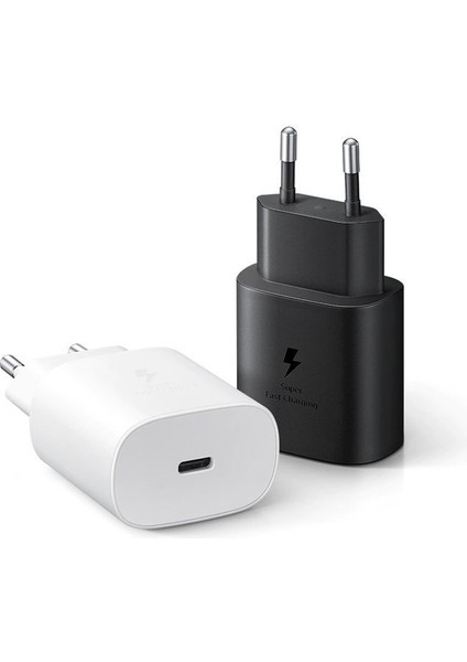 A20, A30, A50, A70, M20 TA800 25W Şarj Başlığı ve Type-C To Type-C Siyah Uyumlu