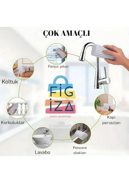 Çok Amaçlı Sihirli Temizlik Süngeri - Nemli Silgi Sünger, Toz Mıknatısı, Sünger Musky, Güçlü Leke ve Toz Temizleyici, Yeniden Kullanılabilir, Her Yüzeye Uygun, Ev Ofis Araç Temizliği (1 Adet) modelleri