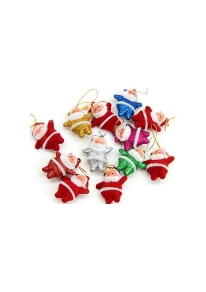 Nedi Yılbaşı Ağaç Süsü Noel Baba Karışık Renkli 6"lı AS8-15F079