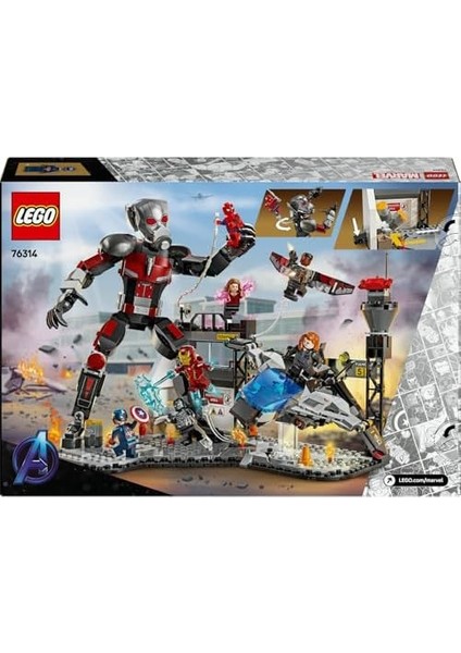 | Kaptan Amerika: Kahramanların Savaşı Aksiyon Savaşı 76314-10 Yaş ve Üzeri Çocuklar Için 8 Minifigürlü Oyuncak Yapım Seti, Doğum Günü Hediyesi (736 Parça) fiyatları