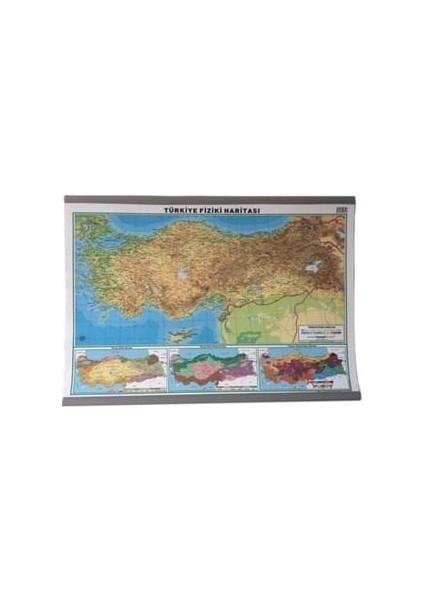 Odak 70X100 Türkiye Siyasi-Fiziki Çift Taraflı Harita
