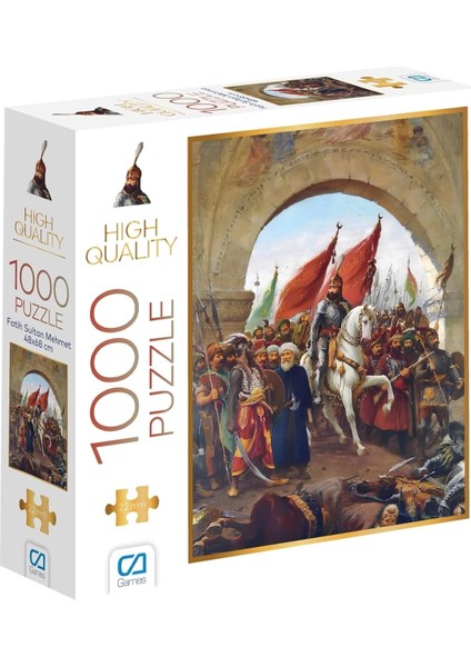 Games Fatih Sultan Mehmet 1000 Parça 2,2mm Kalınlık 48X68CM Profesyonel Hobi Puzzle Yapboz Serisi