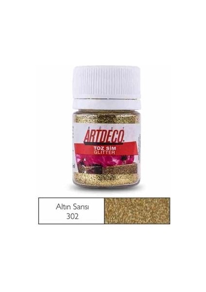 Artdeco 25 gr Glitter Toz Sim Altın Sarısı 302