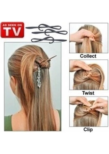 Buffer® Kolay Saç Toplama Örgü Yapma Tokası Saç Şekillendirme Seti modelleri