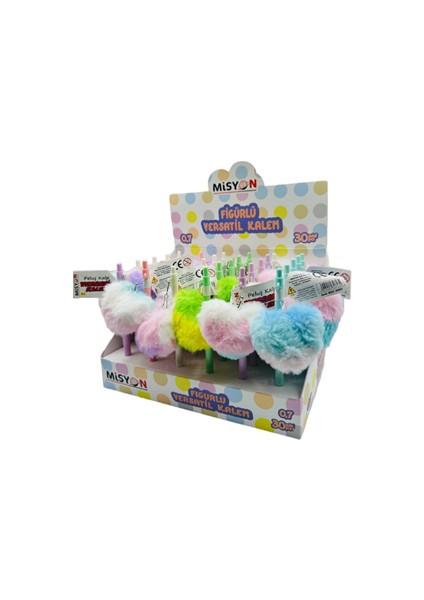 Misyon 0.7 Versatil Kalem Peluş Kalp Figürlü MSY-0451