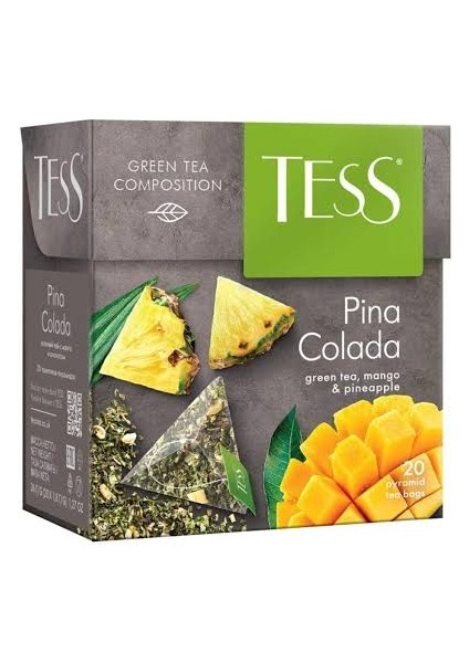 Pina Colada Yeşil Çay, Mango, Ananas Poşet Çayı