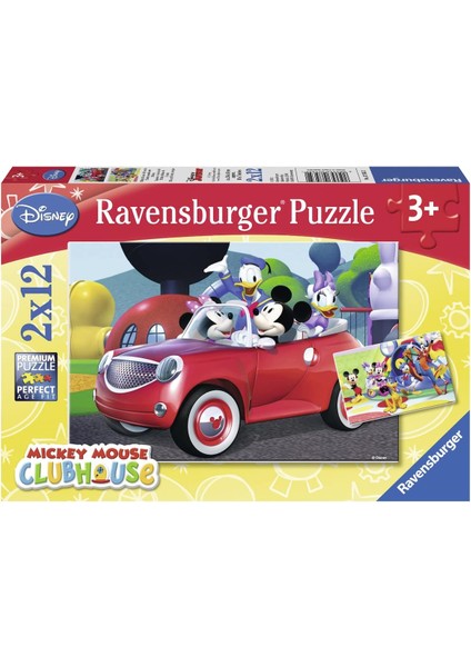 Wd Mickey Mousse 2X12P Yapboz 75652