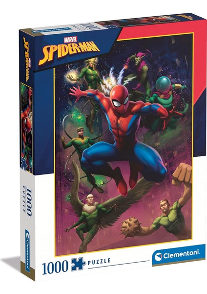 - 39742 - Yapboz Örümcek Adam Illustrated, 1000 Parça Yetişkinler ve Çocuklar Için, Tüm Aile Için Beceri Oyunu