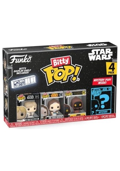 Bitty Pop! - Luke Skywalker™, Obi-Wan Kenobi™, Jawa™ ve Sürpriz Mini Gizem Figürü - 2,2 cm Koleksiyon - Istiflenebilir Raf Dahil, Hediye Fikri fiyatları