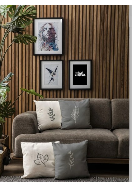 4'lü Özel Tasarım Çift Tarafı Desenli Premium Dekoratif Kırlent Kılıfı modelleri