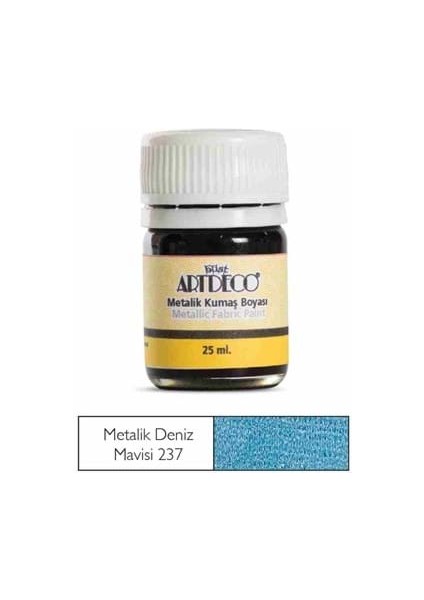 Artdeco 25 ml Metalik Kumaş Boyası Deniz Mavisi 11A-237