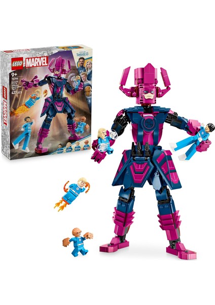 ǀ Fantastik Dörtlü, Galactus Yapım Figürüne Karşı 76316-9 Yaş ve Üzeri Çocuklara Süper Kahraman Minifigürü Içeren Yapım Seti, Doğum Günü Hediyesi Fikri (425 Parça)