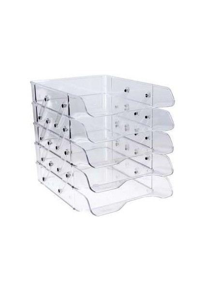 Ark Hareketli Şeffaf 5'li Evrak Rafı 2085