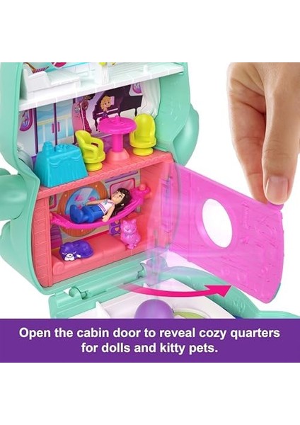 Pocket™ Kedicik Yelkende™ Mikro Oyun Seti Polly Pocket Kedicik Yelkende Mikro Oyun Seti, 1 Mikro Bebek ve Evcil Kediler, Yiyecek ve Stil Aksesuarlarının Yer Aldığı Seyahat Oyuncağı JCR37 fiyatları