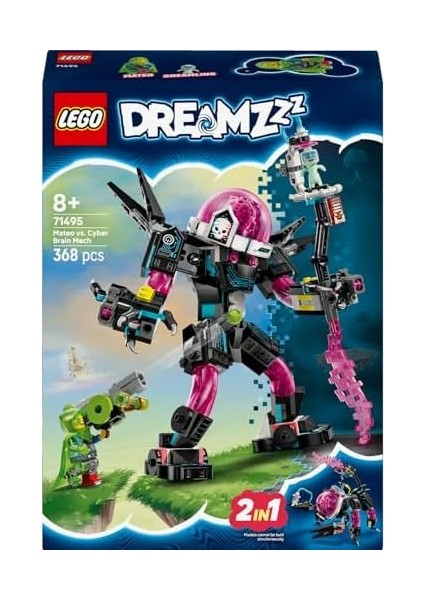 Mateo, Siber Beyin Robotuna Karşı 71495-8 Yaş ve Üzeri Çocuklar Için Mermi Atıcılar, Açılan Kokpit ve Mateo Minifigürü ile Düşçü Figürü Içeren Yaratıcı Oyuncak Yapım Seti (368 Parça) fiyatları