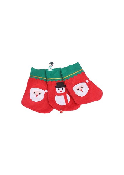 Nedi Yılbaşı Kardan Adam,noel Baba Figürlü Çorap 7205