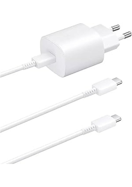 Samsung Şarj Cihazı Samsung Modelleri Uyumlu Type-C 25W Hızlı Şarj Aleti Galaxy