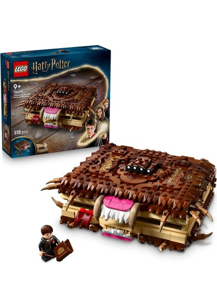 Harry Potter Isıran Canavar Kitap 76449-9 Yaş ve Üzeri Kız ve Erkek Çocuklar Için Canavar Kitap Aksesuarlı Bir Neville Longbottom Minifigürü Içeren Yaratıcı Oyuncak Yapım Seti (518 Parça)